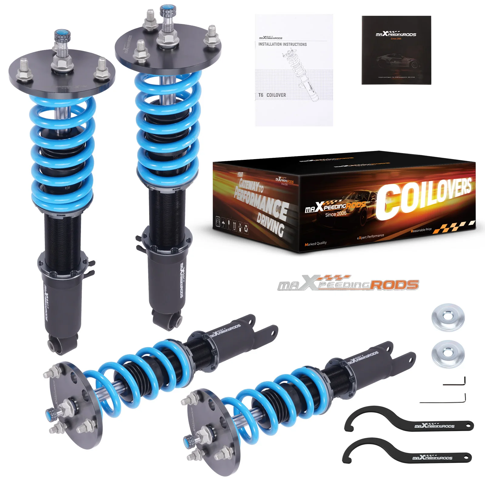 MaXpeedingrods 24 Step Adjustable Coilovers Struts Kit For Mazda RX-7 93-95