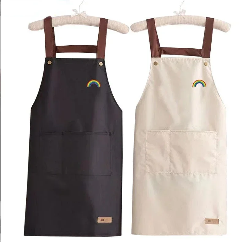 Waterproof Kitchen Apron with Large Pocket for Restaurants