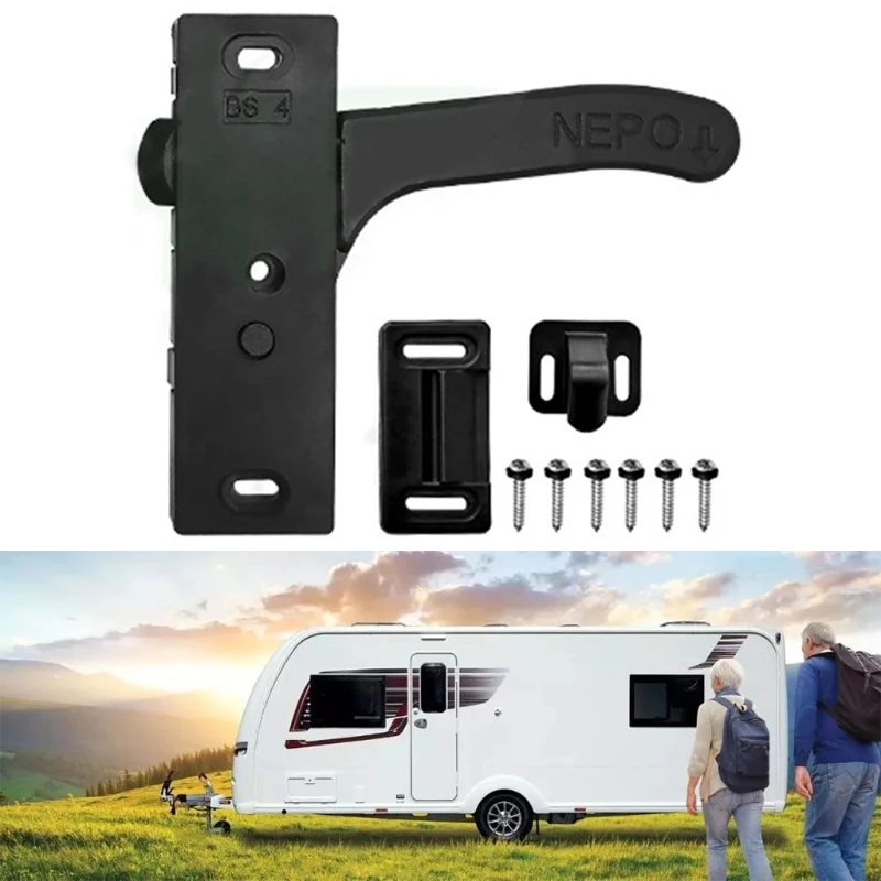 Anti-scratch Screen Door for Latch Handle with Screws High Hardness RV Trailer Entry Door Lock Screen Door Parts