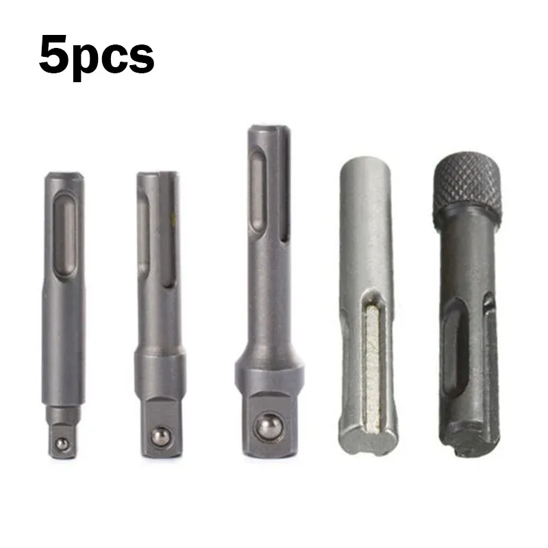 5PCS Convenient And Reliable Socket Attachment With SDS Plus Socket Driver Drill Bit Hex Shank Chuck Adapters