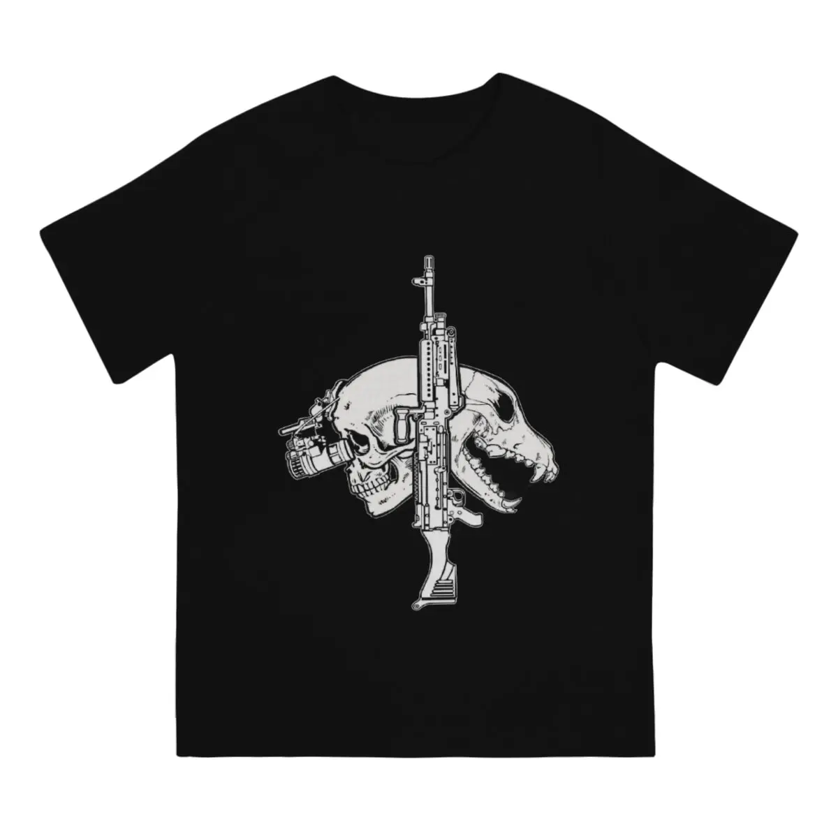 Men Two Skull T Shirt Forward Observations Group FOG Tops Humor Short Sleeve O Neck Tees Birthday Present T-Shirt