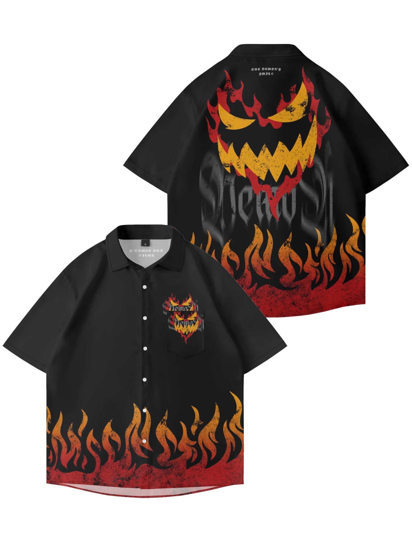 

Summer Men's Shirts Casual Short Sleeve Shirt For Men Printed Men's Clothing Loose Oversized Lapel Shirts Top