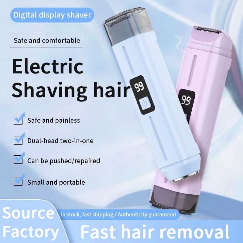 2 IN 1 Woman Hair Trimmer Electric Razor Dual-Head Design Female Shaver For Underarm Arm Leg Bikini Groin Hair Groomer Epilators