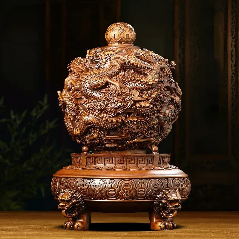 Chinese Style Zhaocai Jiuzhuan Qiankunding Ornaments Living Room Office Home Decoration  Ornaments Gifts