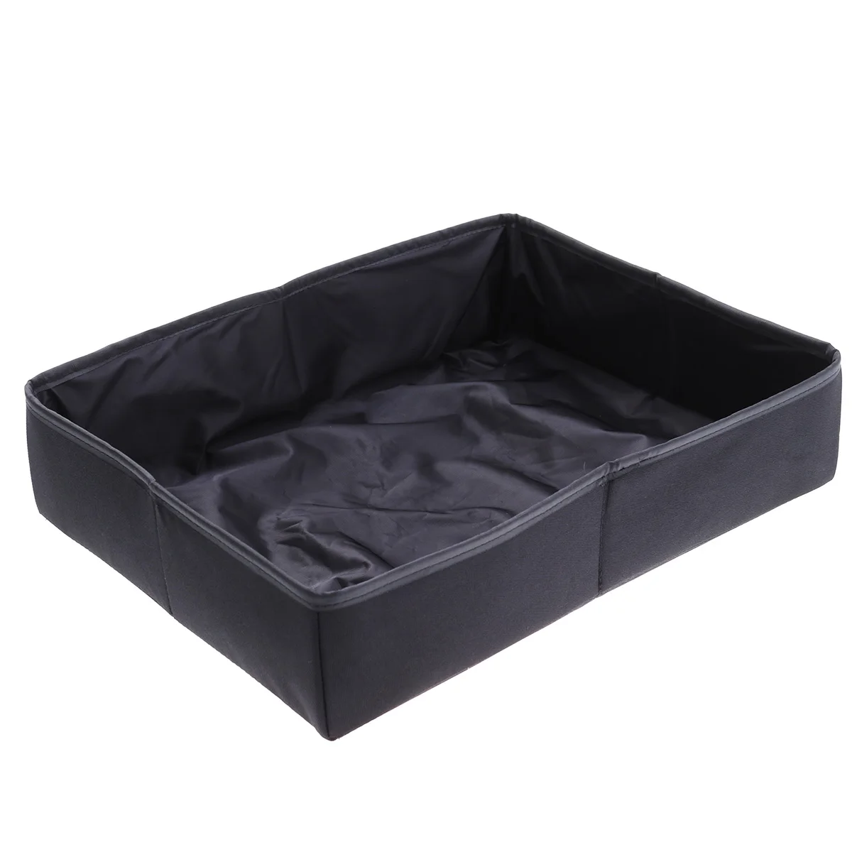 

Waterproof Cat Litter Box Foldable Portable Travel Pet Pan For Small Cats Under 7.5Kg Lightweight Easy Clean Oxford Pvc S Black