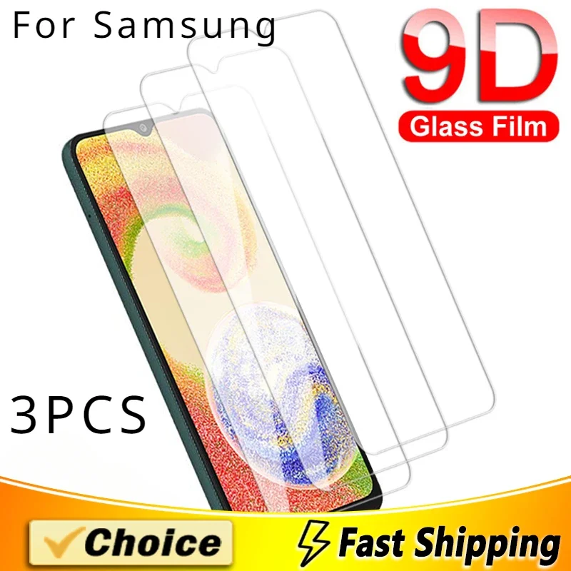 3Pcs Tempered Glass For Samsung Galaxy A02 03s (Eu)(Us) A6 8 Plus Screen Protector For Samsung A01 03 Core A20E 70E Anti-Scratch