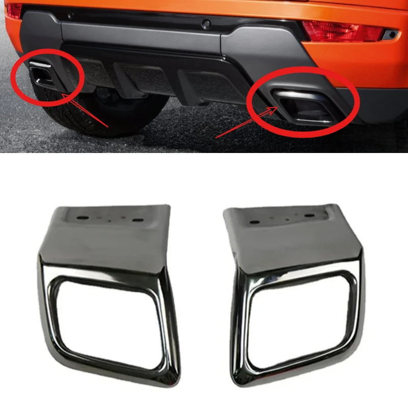 

LR027872 LR027871 Rear Bumper Exhaust Pipe Tail Tube Trim Frame Cover For Land Rover Range Rover Evoque 2012-2019 TAILPIPE TRIM