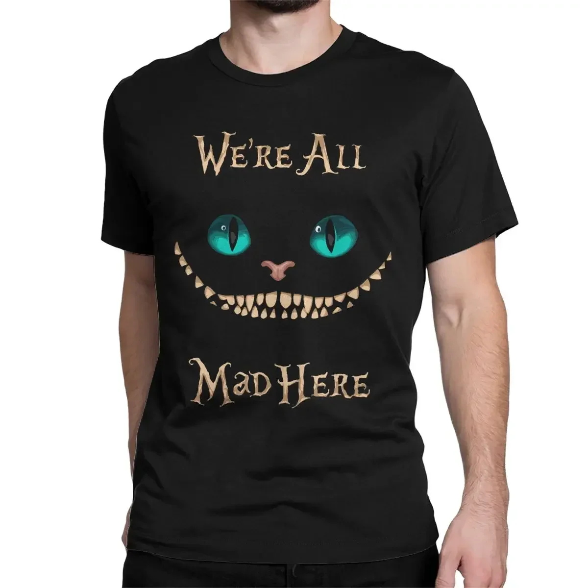 Camisetas divertidas de Alicia en el país de las maravillas y gato de Cheshire para hombres y mujeres