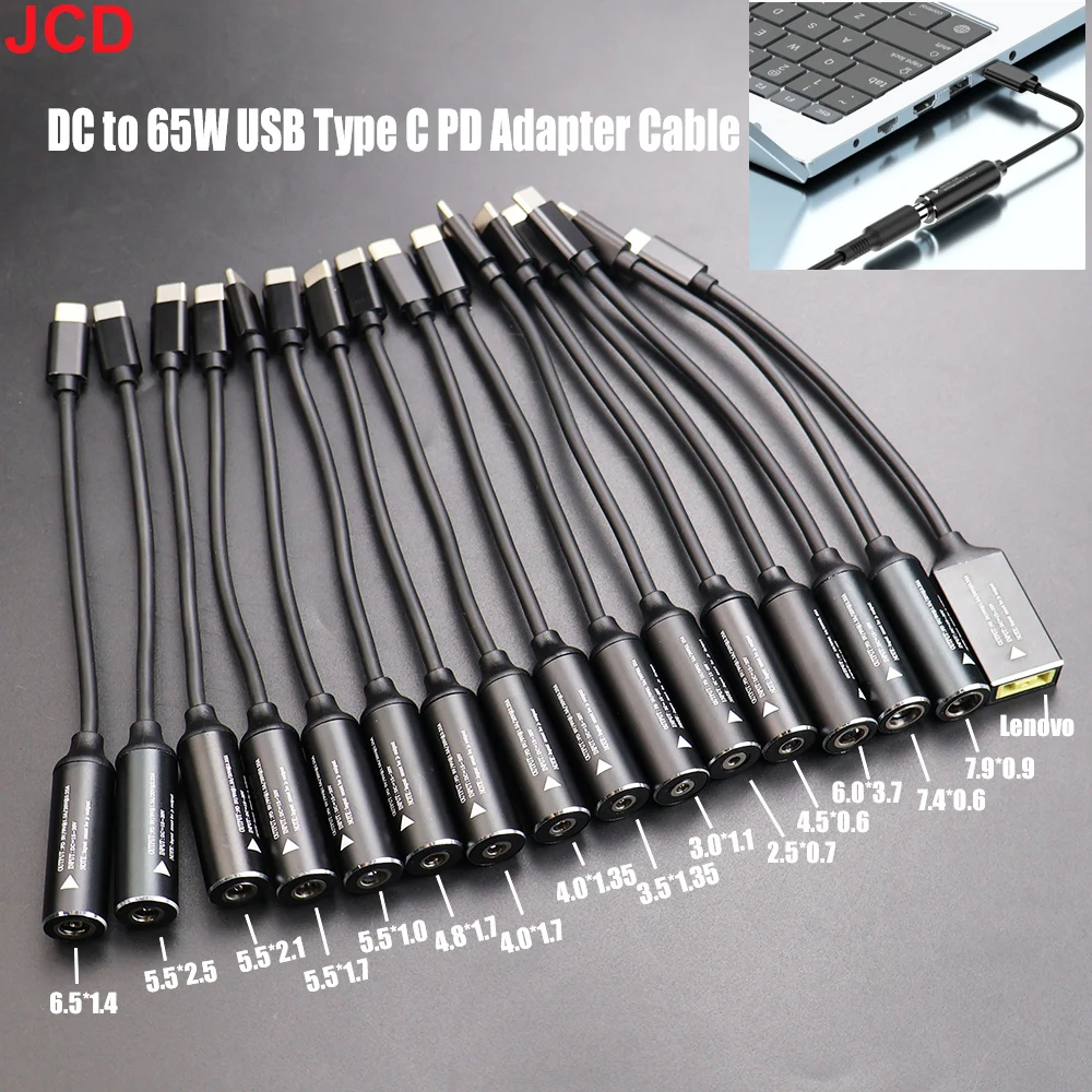 1p DC zu USB C PD 65W Schnellladekabel Adapter Konverter Typ C PD Power Jack Anschluss für MacBook Lenovo Huawei Samsung ﻿