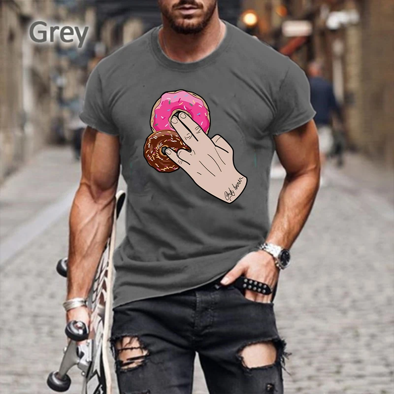 Donuts Two In The Pinky One In The Stink Shocker Only Human Funny Men's And Women T-Shirt Cotton Tee