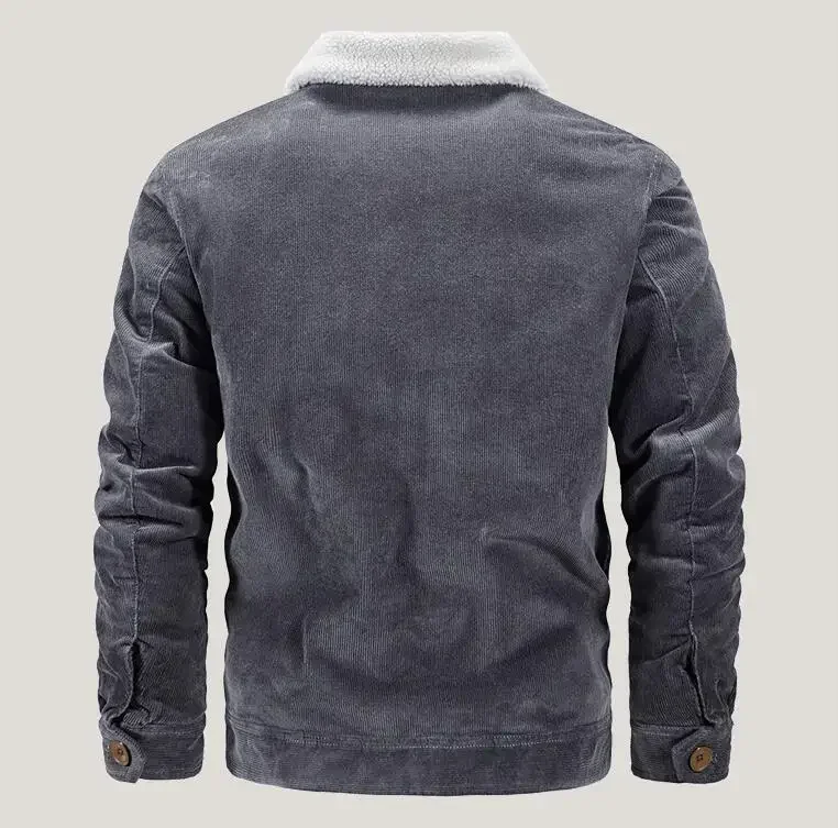 Abrigos de pana para hombre, chaquetas ajustadas de plumón, Parkas cálidas, chaquetas casuales, prendas de vestir más gruesas, tallas 6XL, nueva