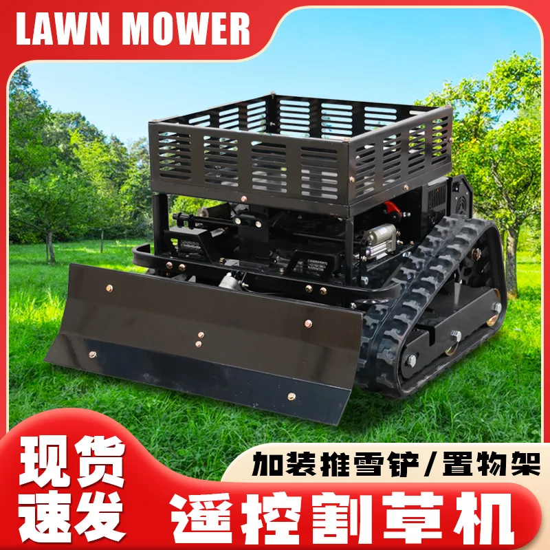 Customized Smart Robotic Lawn Mower with Storage Rack mounting holes, GPS system locks stable cutting height on rough barren