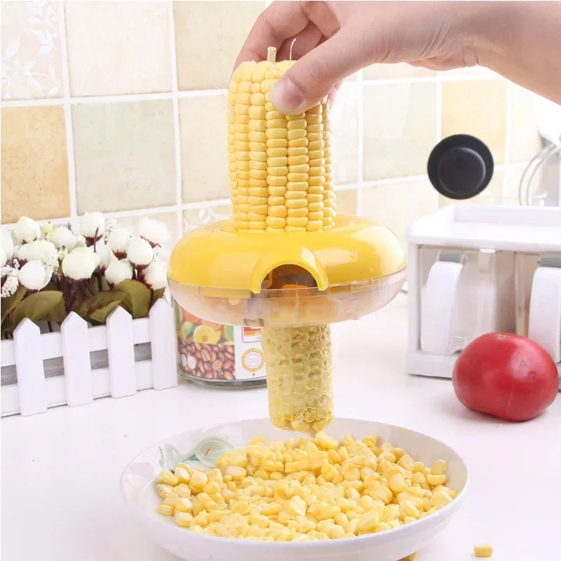 Small Maize Corn Sheller Thresher Machine, Feed Processing Equipment Kitchen Gadget Corn Peeler for Home Farm