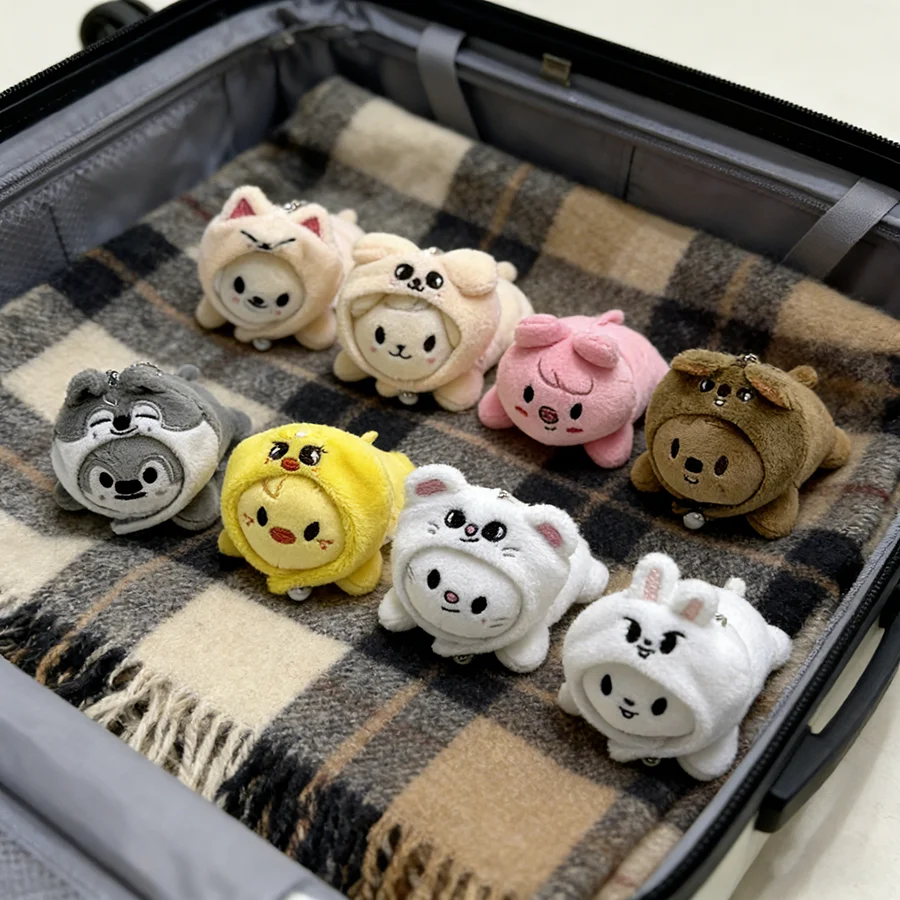 

NEW Stray Kids SKZOO 10cm Baby Plush Doll Keychain Party Clothing Gift Soft Toy Fan Collection Square Pendant