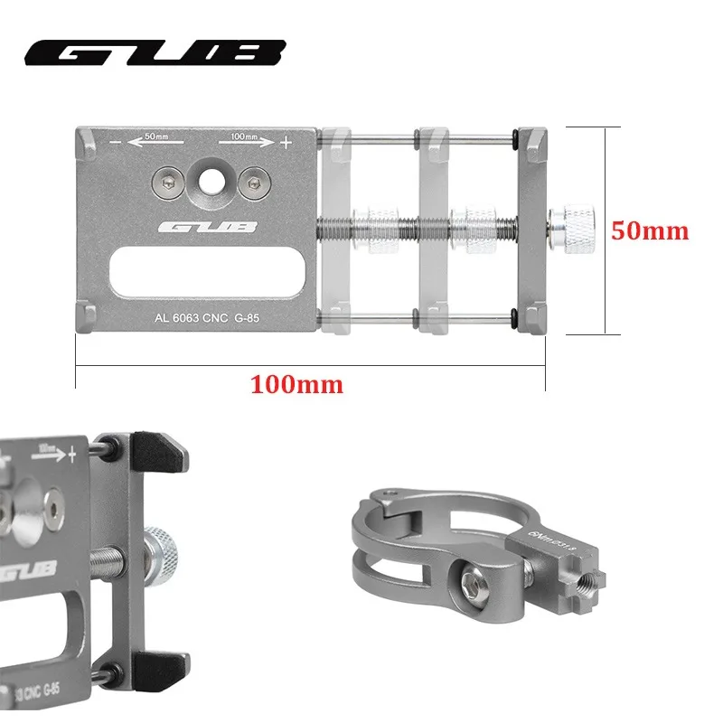 GUB Bike Moible Phone Holder G85 Mount Bracket Smartphone Aluminum Tight Metal MTB Bicycle for Samsung Huawei Xiaomi Iphone