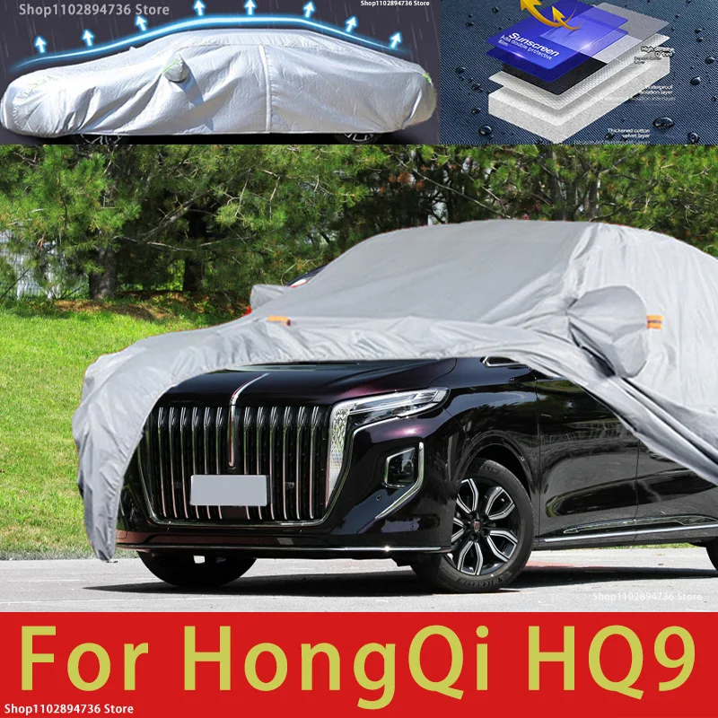 For HongQi HQ9 Car protective cover, sun protection, cooling protection, car clothing, car paint protection auto