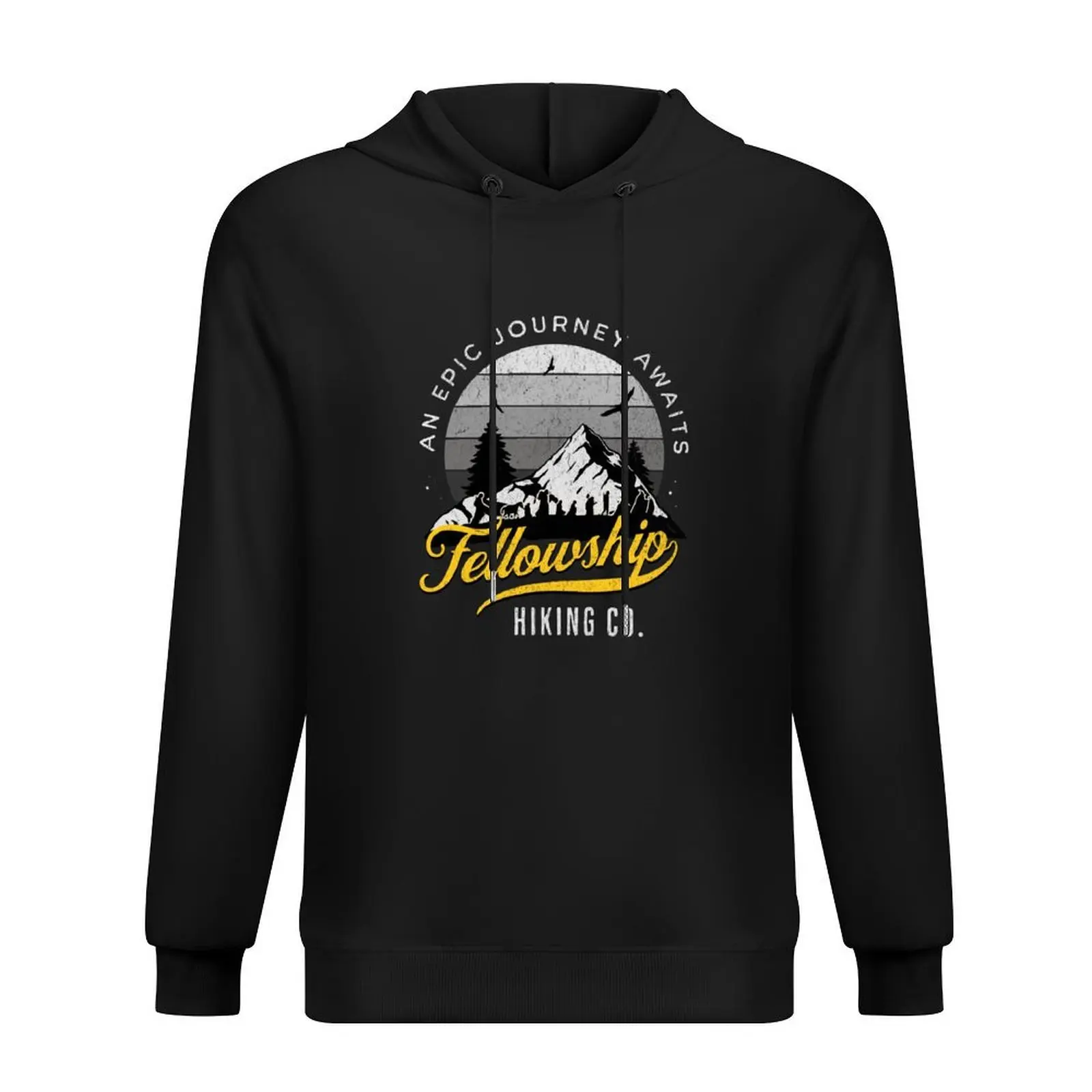

Fellowship Hiking Co - An Epic Journey Awaits - Distressed Fantasy Hoodie men clothes anime clothing tracksuit