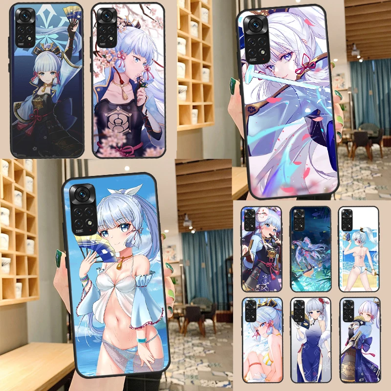 Genshin Impact Kamisato Ayaka Case For Xiaomi Redmi Note 11 10 9 8 12 Pro 10S 11S 12S Cover For Redmi 9 10 10A 9C 10C 12C