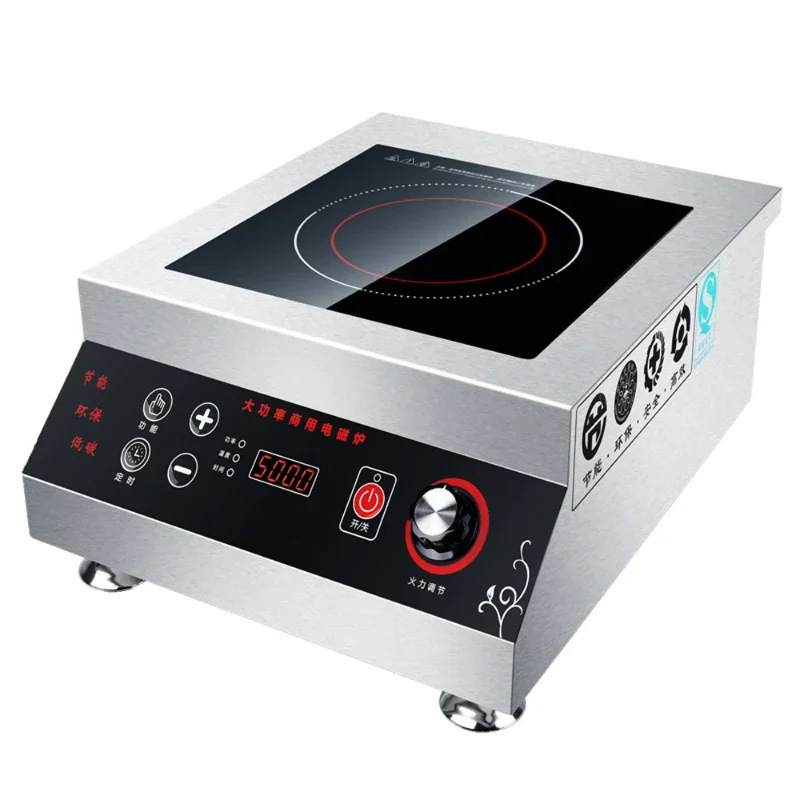 5000W Commercial Induction Cooker Desktop High Power Stir-Fry Canteen Hotel Appointment Timing Cooktop