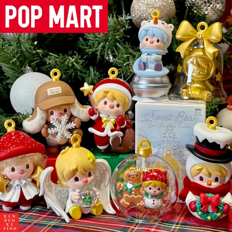 Véritable POP MART Sweet Bean appartient à votre série de vacances boîte aveugle cadeau de noël à la mode jouet Surprise poupées d'ornement de bureau