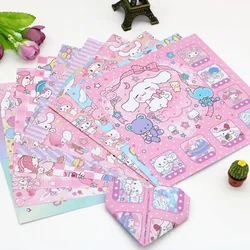 Hello kitty Kuromi moja melodia Cinnamoroll anime kreskówka słodkie diy ręcznie robiony papier kreatywne dziecięce kolorowe origami hurtowe