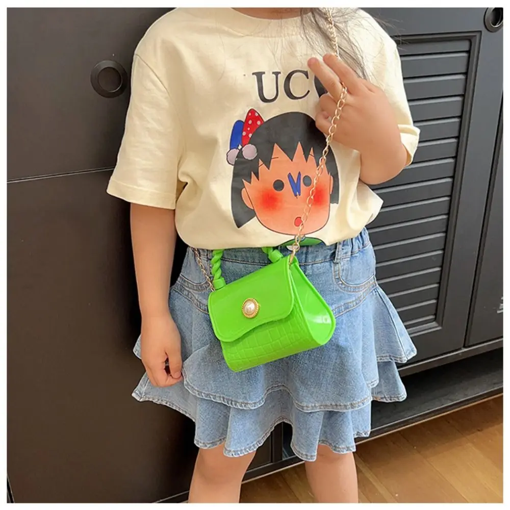 Children Summer Crossbody Bag New Fashion Girl Mini Jelly Handbag Little Girl Coin Purse Shoulder Bag