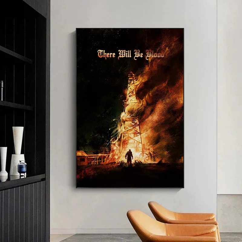 Nobody/The Nun/There Will Be Blood Movie Poster Bundle Classic Horror Action Drama Canvas Prints Set Wall Art Living Room Decor