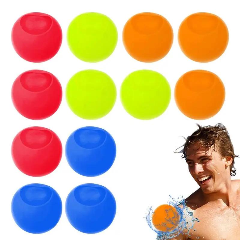 

Water Balloons Refillable Silicone Water Balloons Set Of 12/15 Colorful Water Balls For Water Fight Game Water Park And Summer