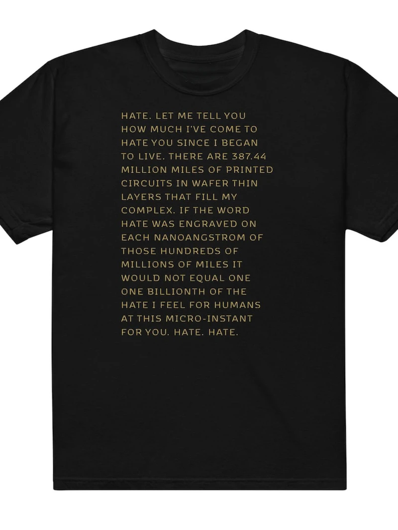 Ich habe keinen Mund, und doch muss ich schreien! Klassische Passform, weich und bequem, Premium-Qualität – Unisex-Stil. T-Shirt aus reiner Baumwolle. – Detail 3