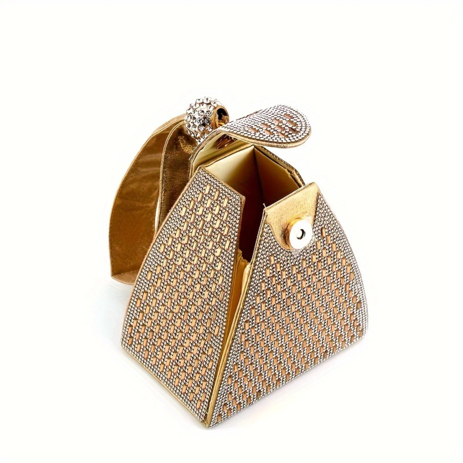 Triangle Shaped Evening Bag, Sparkly Acrylic Clutch Purse, Women's Wedding Handbag For Dinner Party Prom - Perfect for Carnival