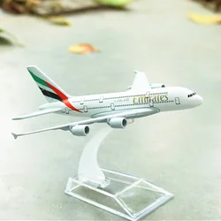 Skala 1:400 metalowa replika samolotów emiraty A380 linie lotnicze Boeing Airbus Model odlewu samolotu zabawka miniaturka dla chłopców