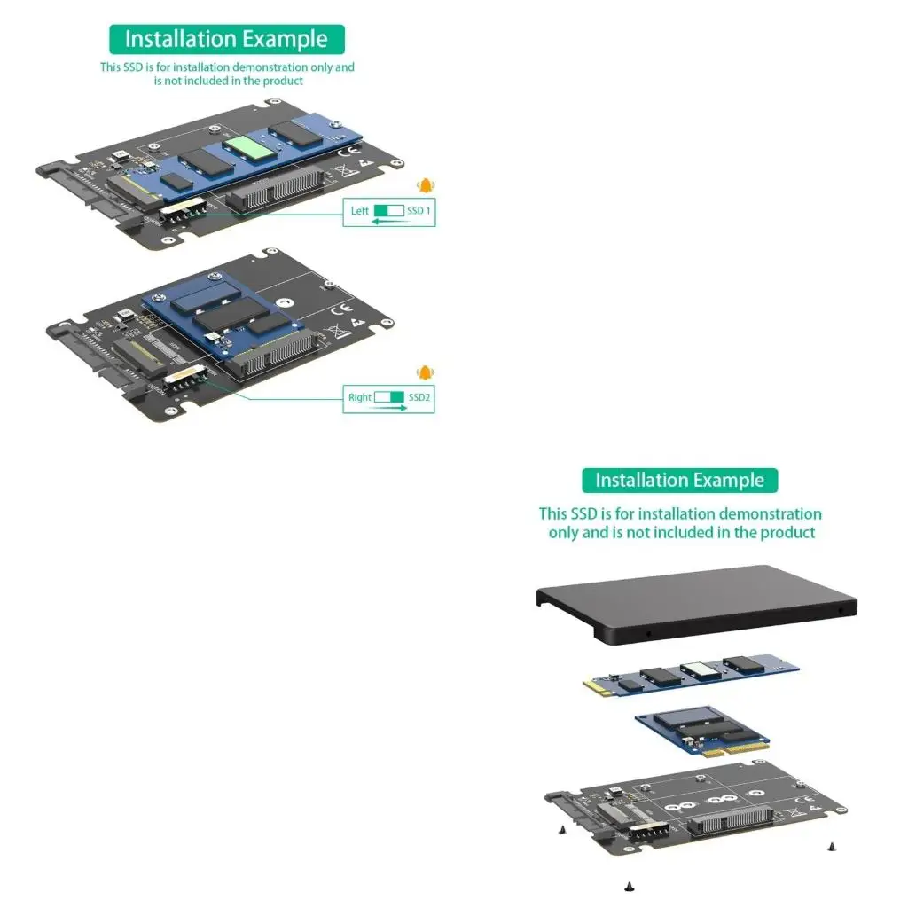  M.2 NGFF Msata SSDs To SATA3.0 2.5inch Adapter 6Gps M.2 SSDs Card HDD Disk Drive