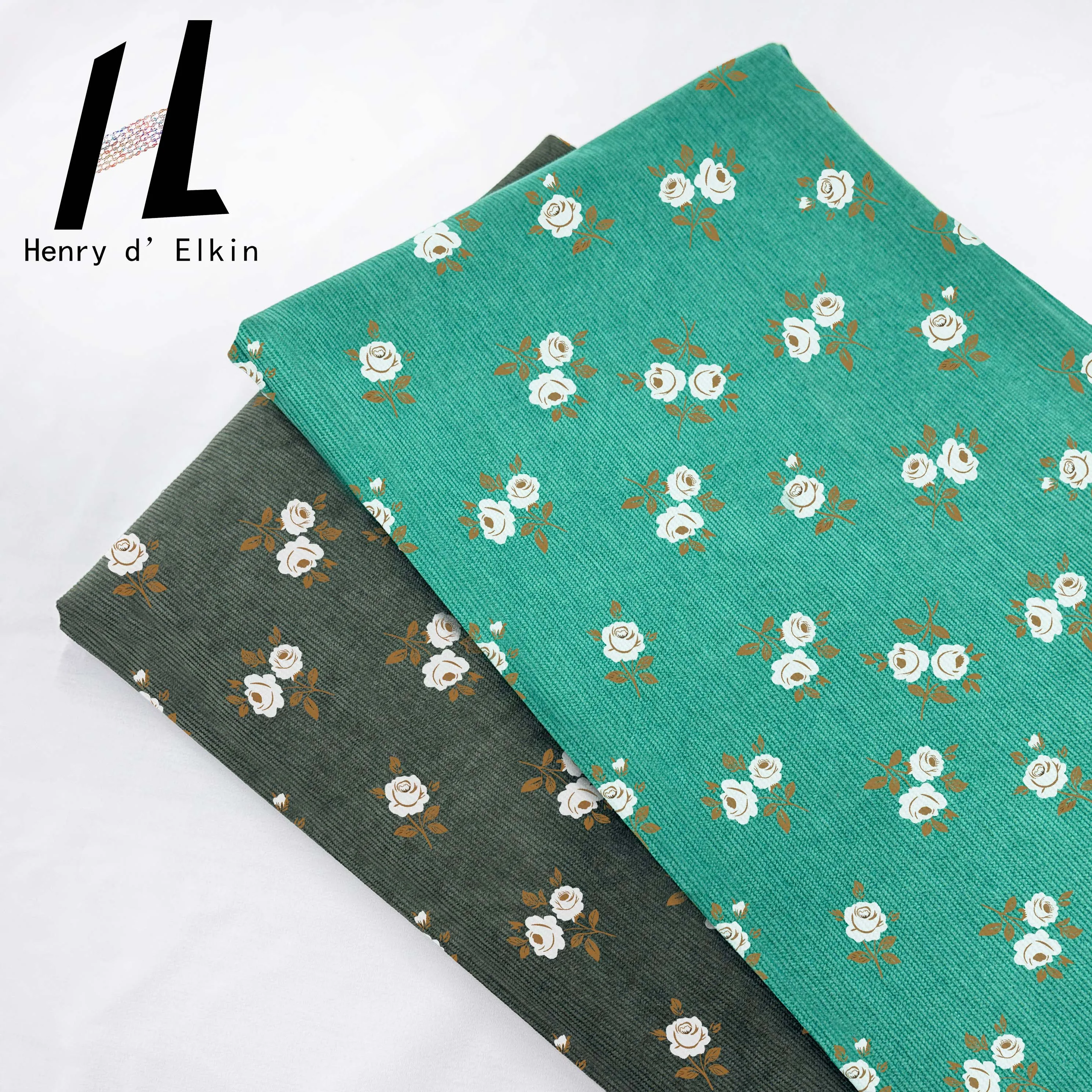 

Small Floral Print Soft Corduroy Fabric for Garment Jackets Pants Fashion Daily Use Material