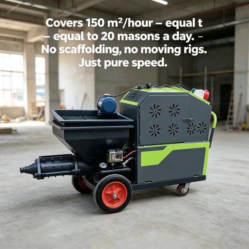 Affordable Electric Mortar Spraying Concrete Equipment with Mixer Wall Cement Plastering Machine Rendering Sprayer Machine