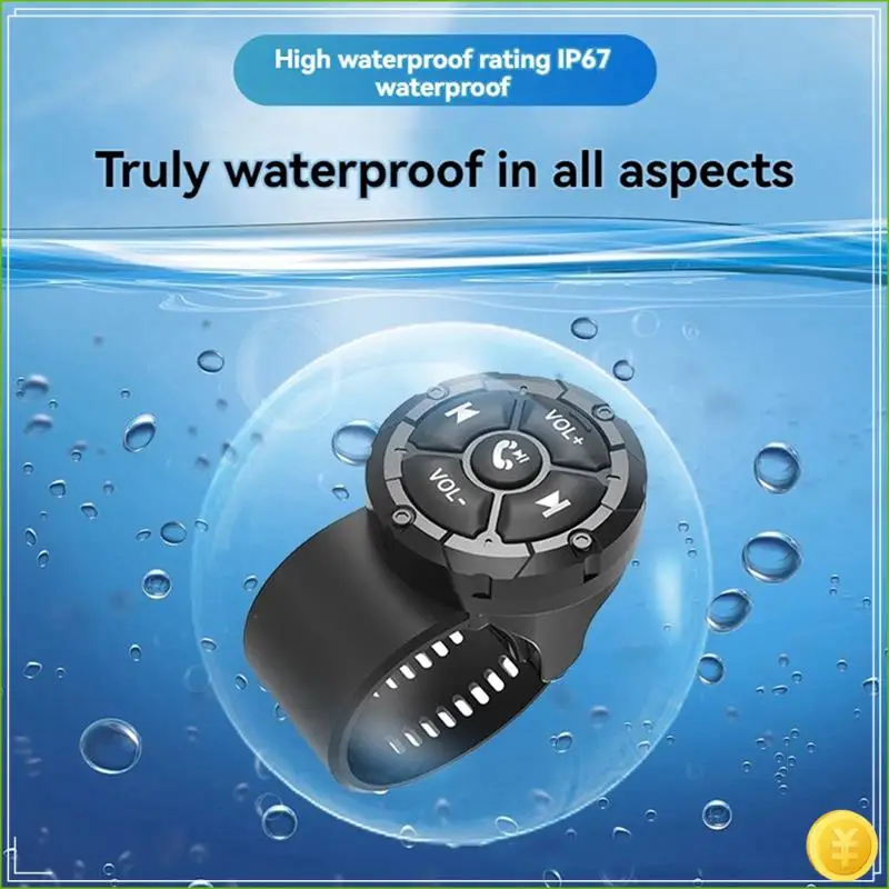 

Car Steering Wheel Control 5 Keys Bluetooth Remote Button Helmet Earphone Motorcycle Handlebar Media Controller