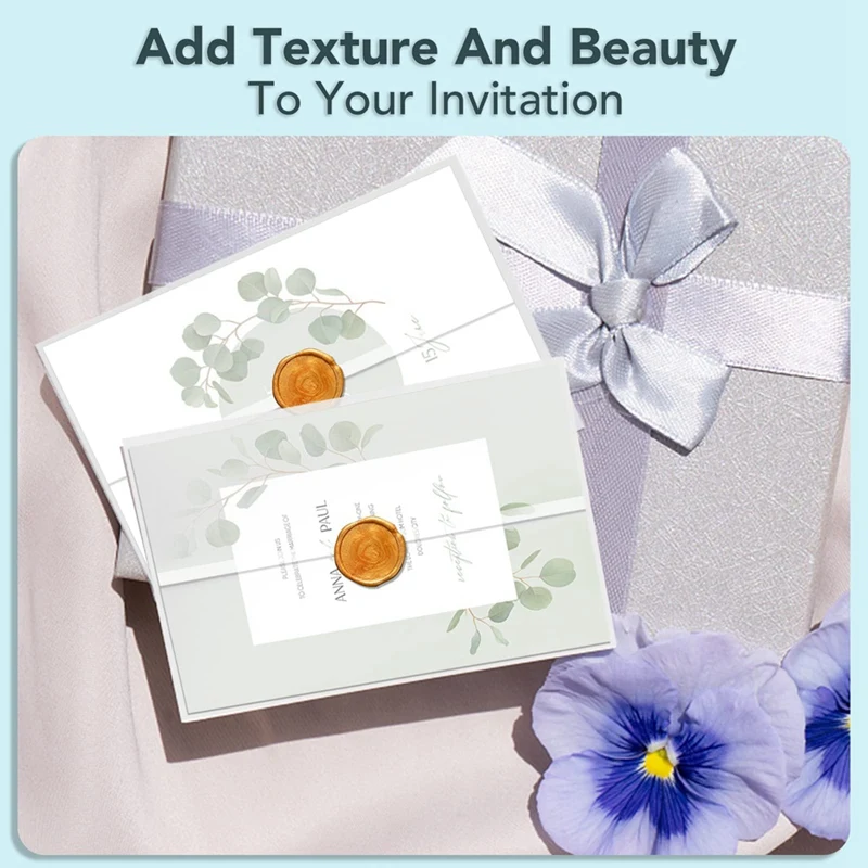 120Pcs Pre-Folded Vellum Paper Printable Vellum Jackets Translucent Vellum Paper 5X7 Inch Vellum Paper Wraps