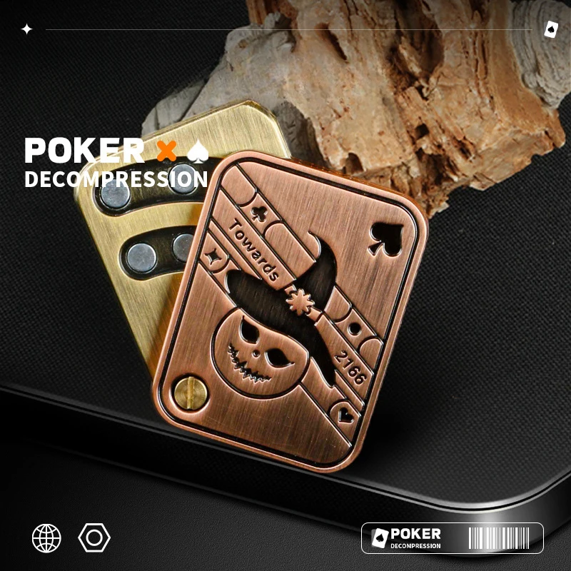 

Zinc Alloy Fidget Poker Toys EDC Toys Adult Kids Poker Push Card Stress Relief Toy Haptic Coin Office Desk Toy Fidget Spinner