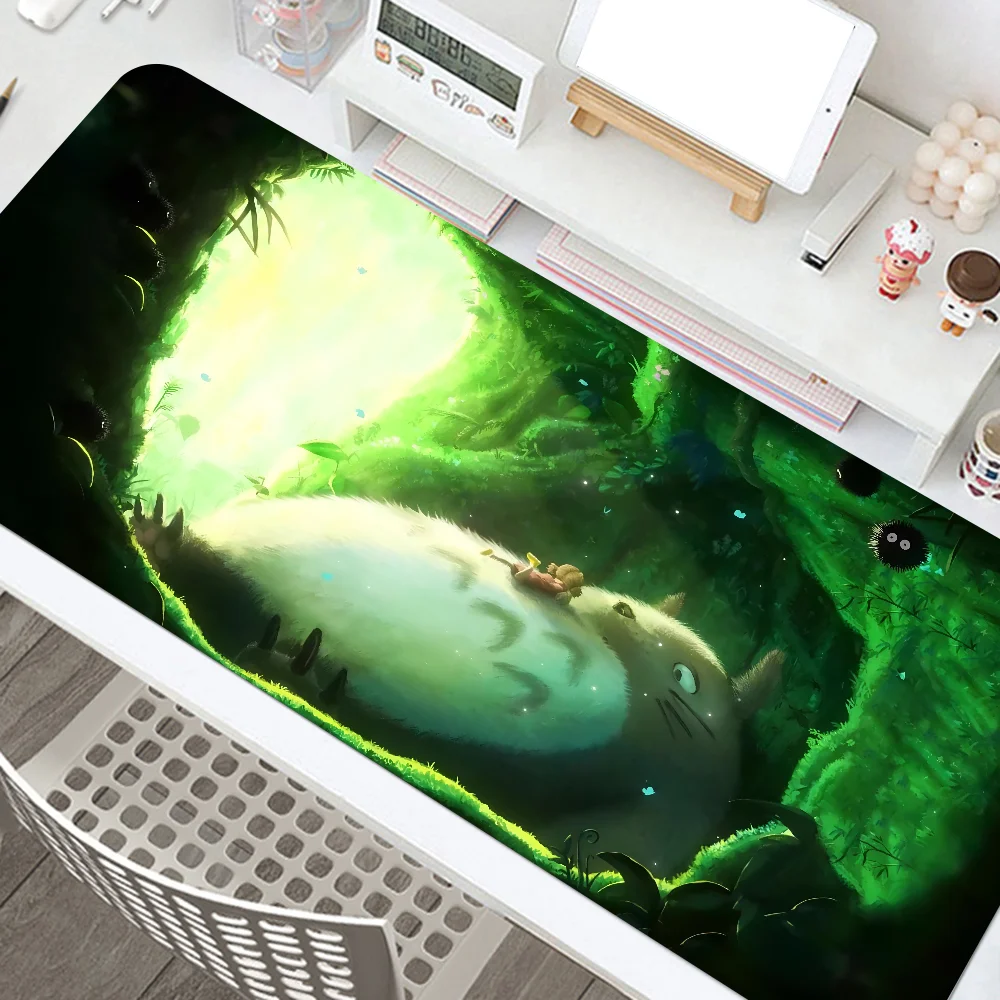 Anime Cute Mousepad Large Gaming Mouse Pad LockEdge Thickened Computer Keyboard Table Desk Mat M-My Neighbour Totoro-o