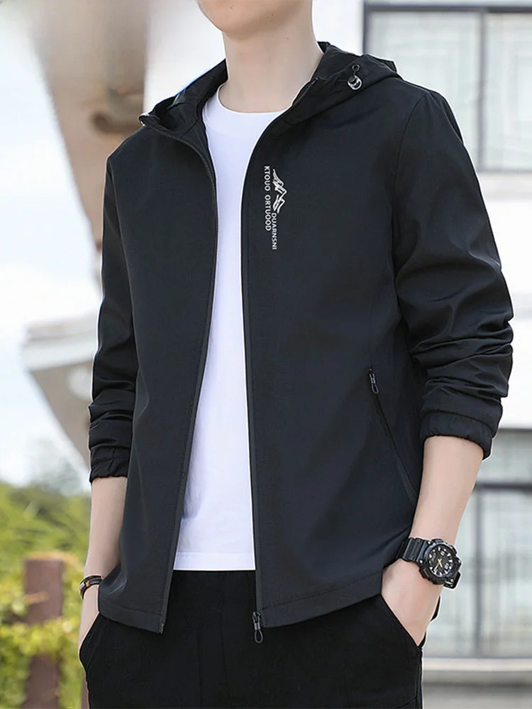 

Мужская повседневная спортивная одежда Jaet, ветрозащитная спецодежда, пальто, новая осенняя модная подставка, подходит из полиэстера, нейлона Cosite Fiber