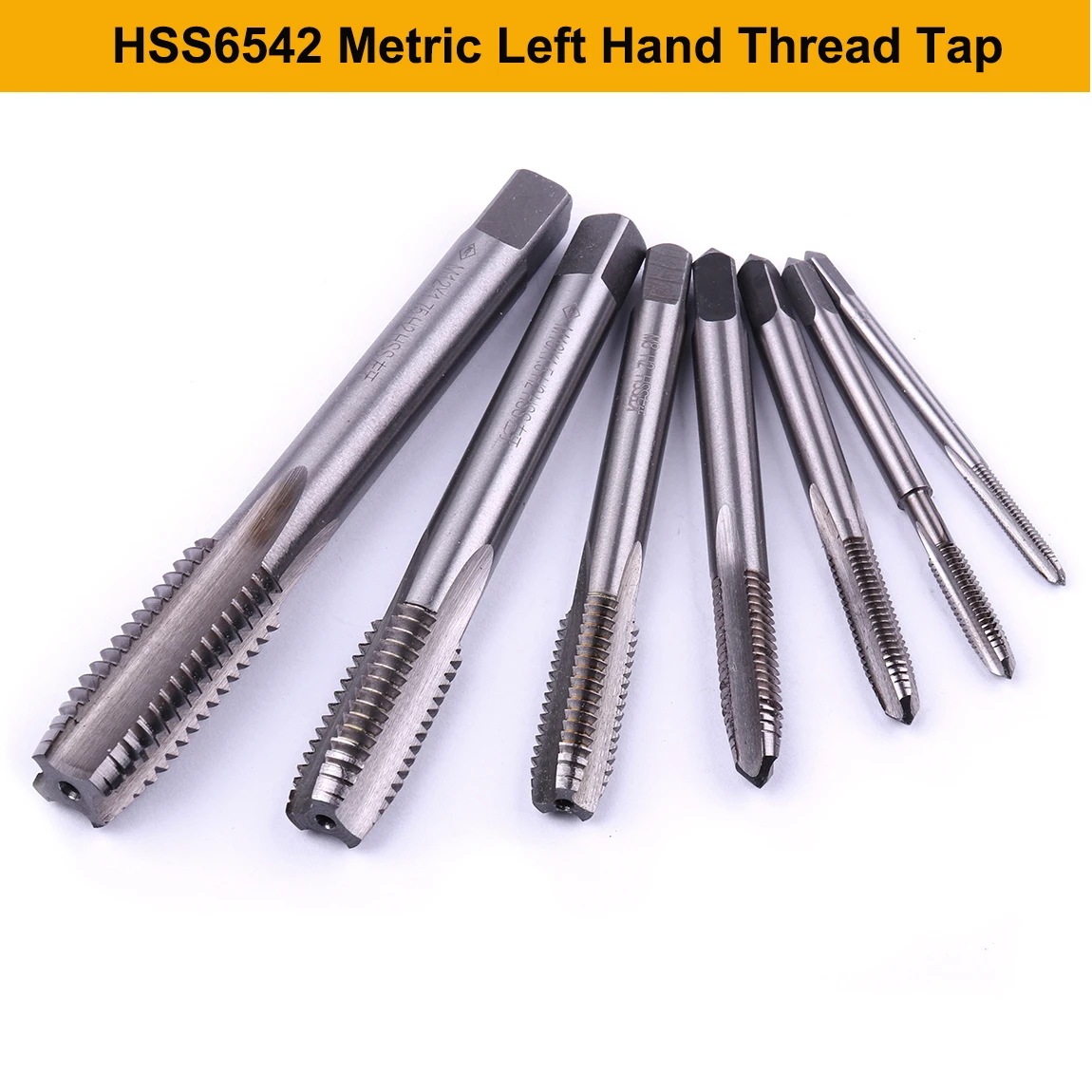 

7pcs HSS Left Hand Tap M3 M4 M5 M6 M8 M10 M12 Thread Tap Metal Screw Hole Tap Drill Metric Screw Thread Tap