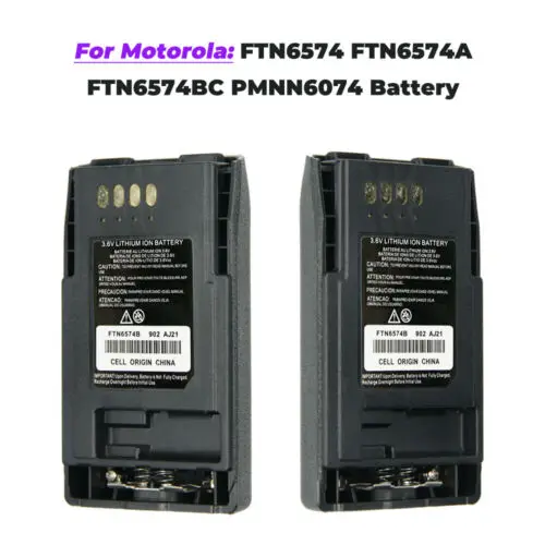 2pcs NEW 3.6v 2200mah Li-ion Battery Pack FTN6574B for Radio Walkie Talkie Motorola MTP850 MTP850S MTP800 Two Way Radio