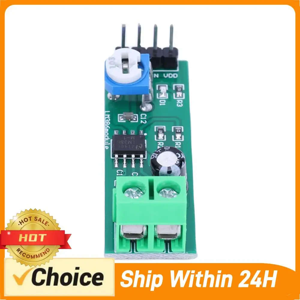 

Модуль цифрового моноусилителя LM386 с 200-кратным усилением, модуль моноусилителя голоса, вход 5В-12В, регулируемый 10К, электронные компоненты