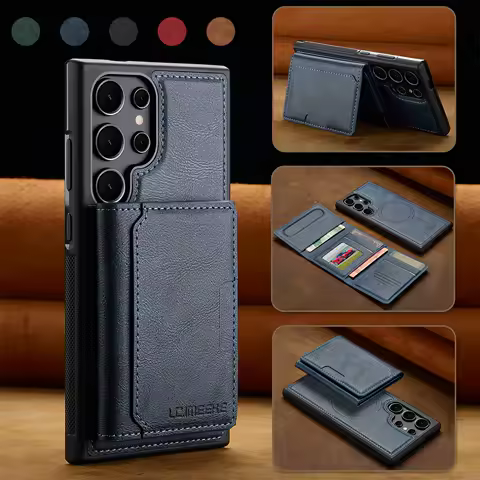 Strong Magnetic Wallet Detachable Leather Case for Samsung Galaxy S25 Ultra S24 Plus S23 S22 S21 S20 FE A52 A53 A54 A55 A16 A35