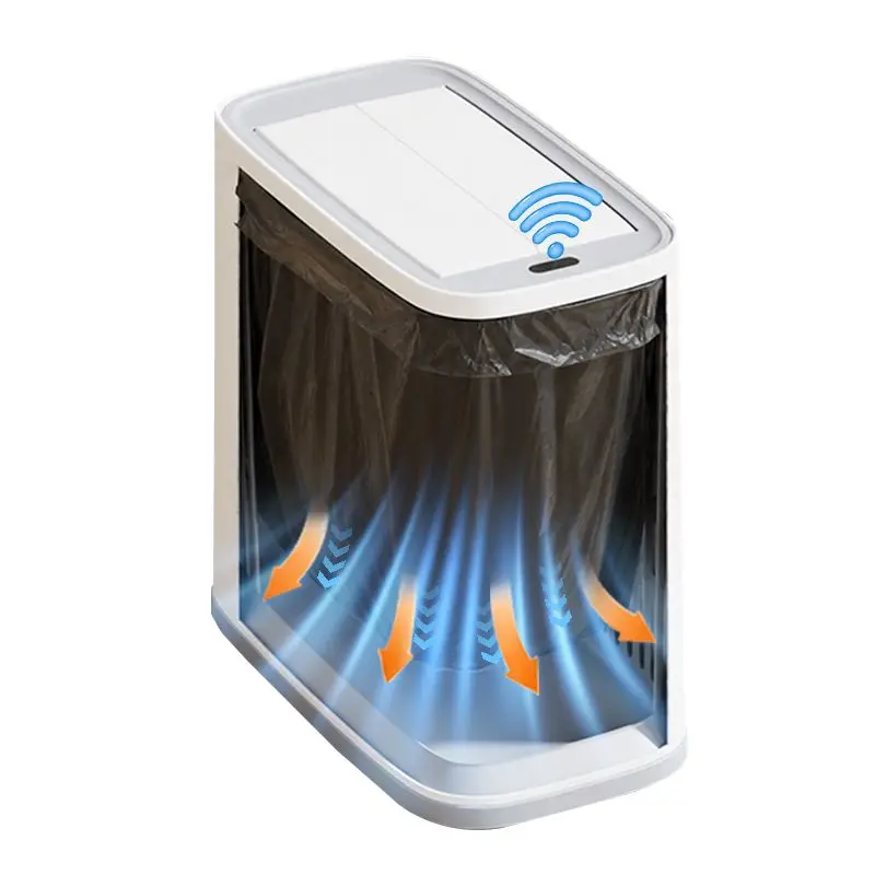 ] Household living room, kitchen, bathroom, high-value intelligent induction double-door trash can