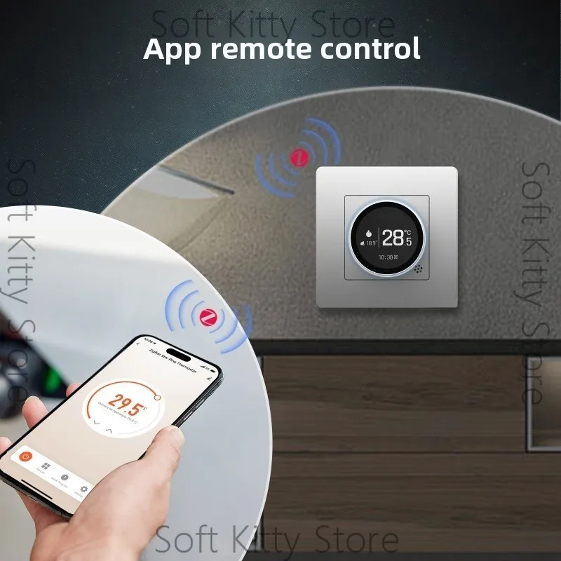 Smart home knob floor heating thermostat remote timing energy-saving temperature regulation - view 4