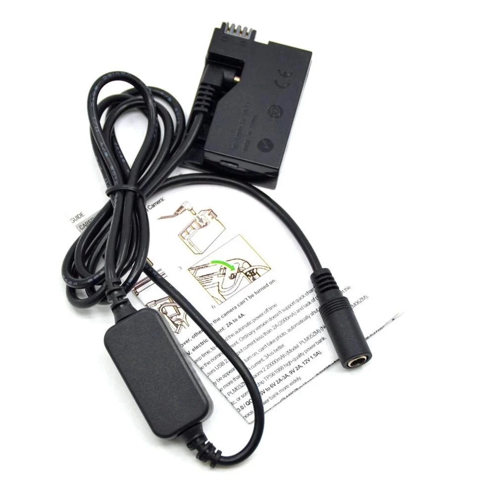 DR-E8 LP-E8 Dummy Battery 12V-24V Step-Down Power Cable For Canon EOS Rebel T2i T3i T4i T5i 550D 600D 650D 700D Kiss X4 X5 X6