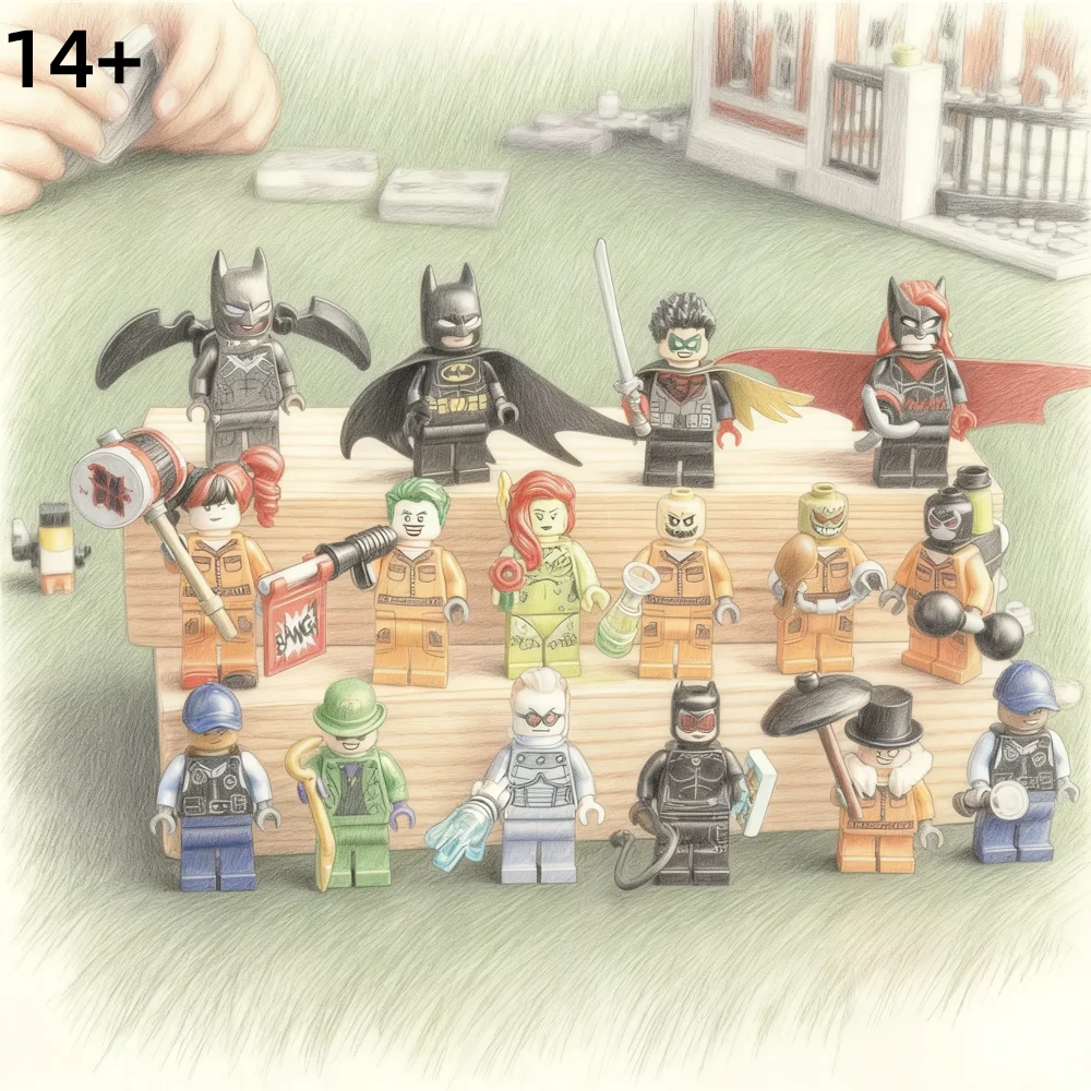 مجموعة ألعاب Arkham Asylum من سلسلة Hero الجديدة لعام 2026، الهالوين، هدية عيد الميلاد، هدية عيد الميلاد #4