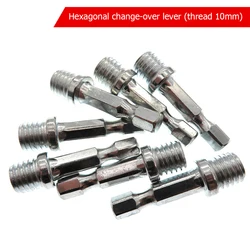 M10 M14 1/4 6mm Hex Connecting Rod Adapter Hand Drill To Polisher Drill Chuck Connection Rod Metal Power Tool Parts Accessories