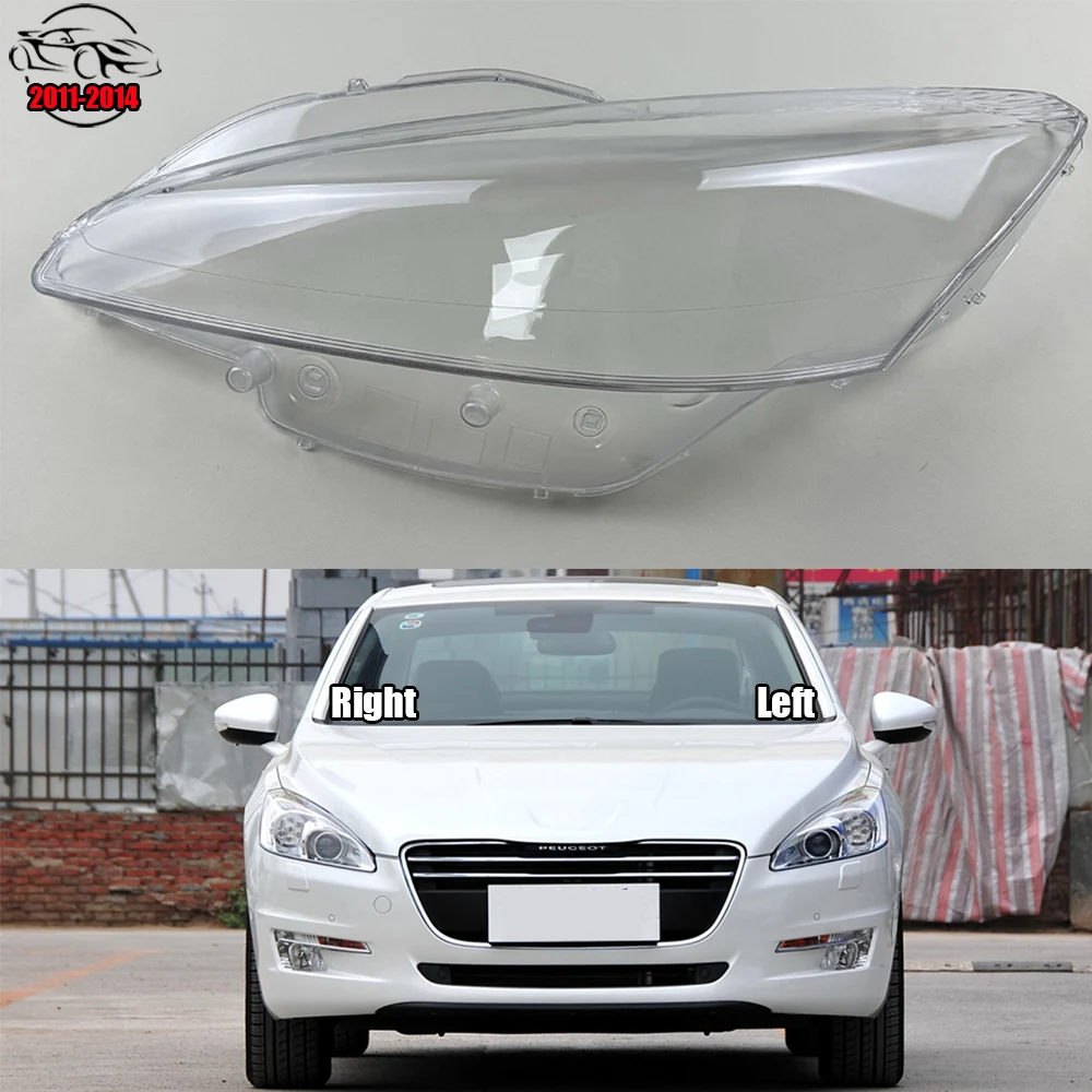 For Peugeot 508 2011 2012 2013 2014 Headlight Cover Headlamp Lamp Shell Transparent Lens Plexiglass Replace Original Lampshade