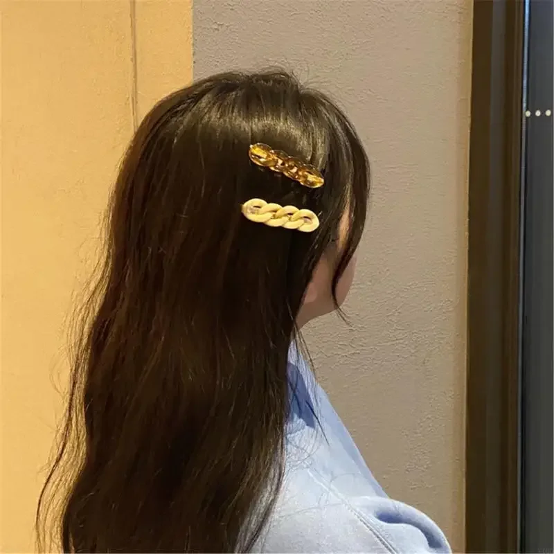 الشعر الأنيق الأنيق barrettes الشعر مقطع حلو الشعر دبوس باريت سلسلة الشعر مقطع شعر مجوهرات للنساء فتاة